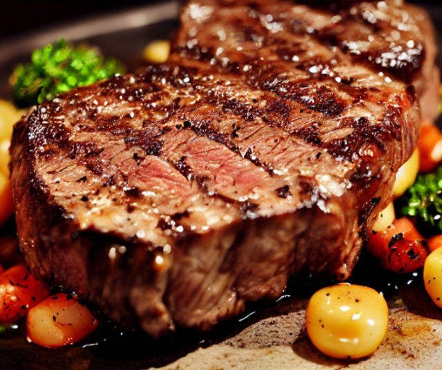 Steak de boeuf préparé